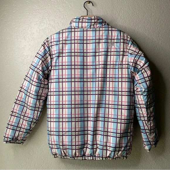 The North Face Girls Plaid Puffer Jacket Size XL - Picture 8 of 14